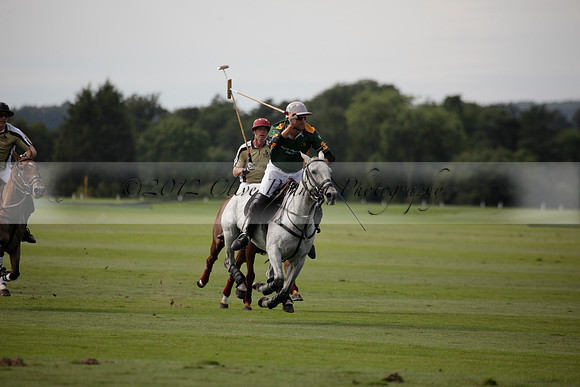 Maiz Dulce v Combe in a Brecknock Cup polo match played on Ambersham 2 at Cowdray Park Polo Club on Friday 17 August 2012