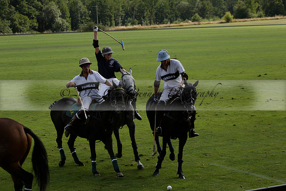 Pandas (white) v Home Farm (navy) in a Park House West Sussex Cup Polo match on Brooksfield at Cowdray Park Polo Club on Friday 30 August 2013. 2013.08.30 www.polopictures.co.uk