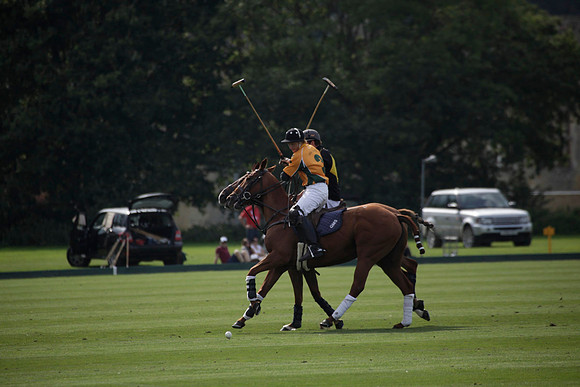 Montana v Maiz Dulce in the Uber 12 goal Final polo match played on Lawns 1 at Cowdray Park Polo Club on Sunday 26 August 2012