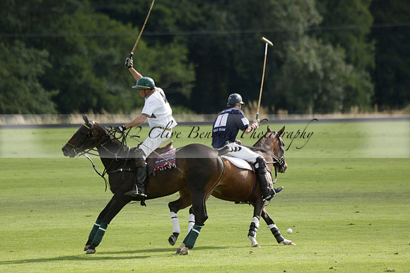 Pandas (white) v Home Farm (navy) in a Park House West Sussex Cup Polo match on Brooksfield at Cowdray Park Polo Club on Friday 30 August 2013. 2013.08.30 www.polopictures.co.uk