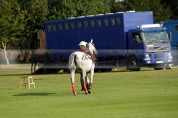 Pluma Negra (white) v Shoreline (black) in the Brecknock Cup Subsidiary final polo match played on Sunday 25 August 2013 at Cowdray Park Polo Club on Ambersham 1. 2013.10.12 www.polopictures.co.uk