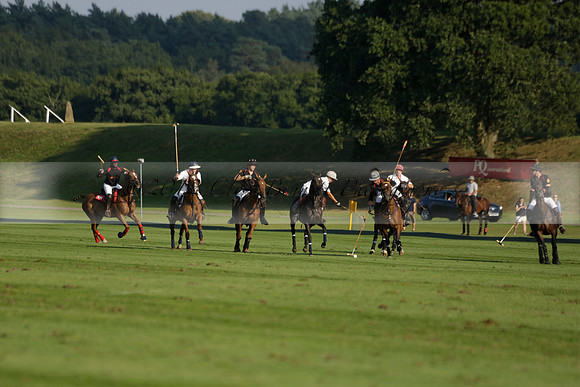 Pluma Negra (white) v Shoreline (black) in the Brecknock Cup Subsidiary final polo match played on Sunday 25 August 2013 at Cowdray Park Polo Club on Ambersham 1. 2013.10.12 www.polopictures.co.uk