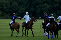 Ghost Chilli (blue) v Somerton (pale blue) in a Lodsworth 4 Goal polo match played on Sunday 25 August 2013 at Cowdray Park Polo Club on Brooksfield. 2013.10.12 www.polopictures.co.uk