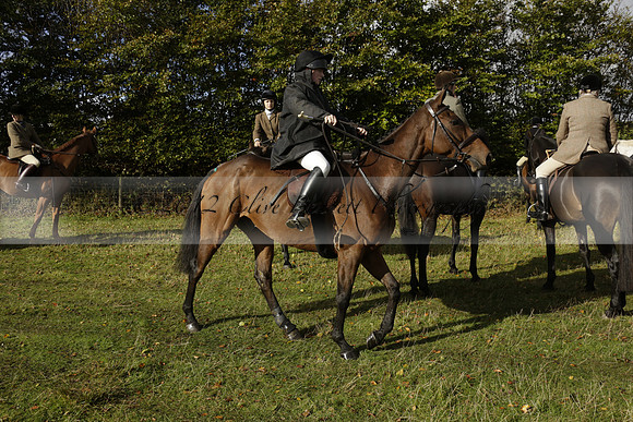 Devon & Somerset StagHounds meet at Five Cross Ways on Thursday 17 October 2013. 2013.10.17 www.polopictures.co.uk