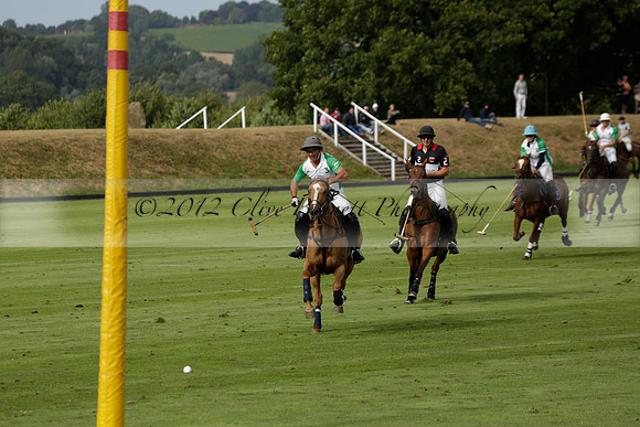 Jaeger Le Coultre (black)  v Wairakei Pastoral (white) in a Jaeger Le Coultre Holden White Cup polo match played on 29 July 2013 at Cowdray Park Polo Club on Brooksfieldwww.polopictures.co.uk