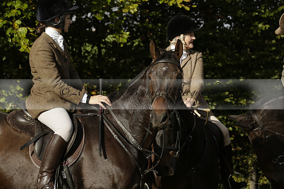 Devon & Somerset StagHounds meet at Five Cross Ways on Thursday 17 October 2013. 2013.10.17 www.polopictures.co.uk