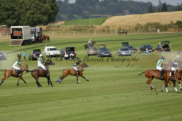 Jaeger Le Coultre (black)  v Wairakei Pastoral (white) in a Jaeger Le Coultre Holden White Cup polo match played on 29 July 2013 at Cowdray Park Polo Club on Brooksfieldwww.polopictures.co.uk