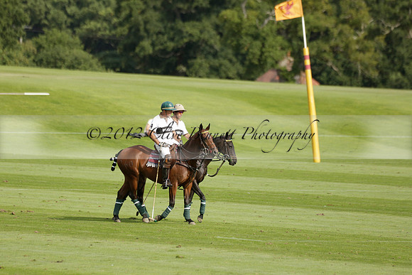 Pandas (white) v Home Farm (navy) in a Park House West Sussex Cup Polo match on Brooksfield at Cowdray Park Polo Club on Friday 30 August 2013. 2013.08.30 www.polopictures.co.uk
