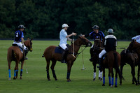 Ghost Chilli (blue) v Somerton (pale blue) in a Lodsworth 4 Goal polo match played on Sunday 25 August 2013 at Cowdray Park Polo Club on Brooksfield. 2013.10.12 www.polopictures.co.uk