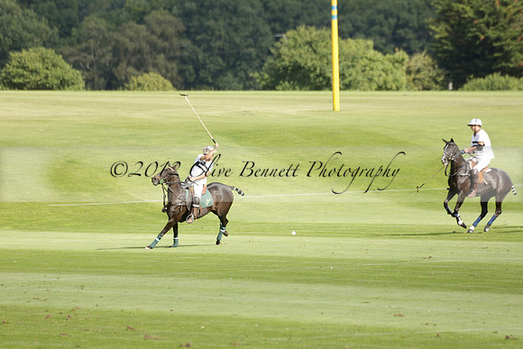 Pandas (white) v Home Farm (navy) in a Park House West Sussex Cup Polo match on Brooksfield at Cowdray Park Polo Club on Friday 30 August 2013. 2013.08.30 www.polopictures.co.uk