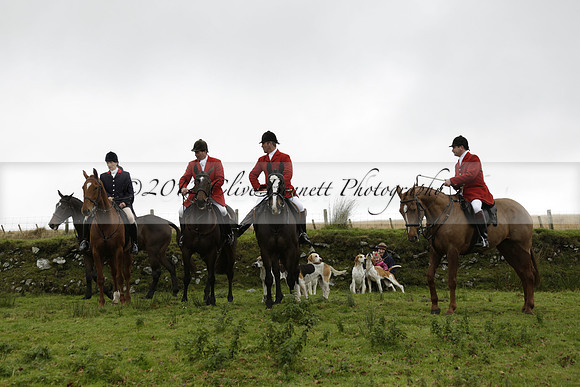 Devon & Somerset Staghounds meet at Larkbarrow Corner. North Devon. 2013.10.18 www.polopictures.co.uk