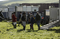 Devon & Somerset StagHounds meet at Horsen Drive on Tuesday 15 October 2013. 2013.10.15 www.polopictures.co.uk