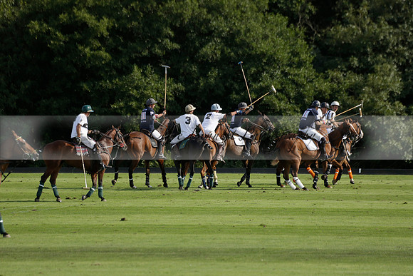 Pandas (white) v Home Farm (navy) in a Park House West Sussex Cup Polo match on Brooksfield at Cowdray Park Polo Club on Friday 30 August 2013. 2013.08.30 www.polopictures.co.uk