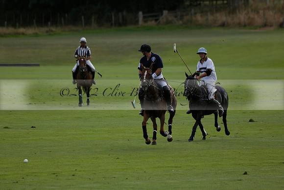 Pandas (white) v Home Farm (navy) in a Park House West Sussex Cup Polo match on Brooksfield at Cowdray Park Polo Club on Friday 30 August 2013. 2013.08.30 www.polopictures.co.uk