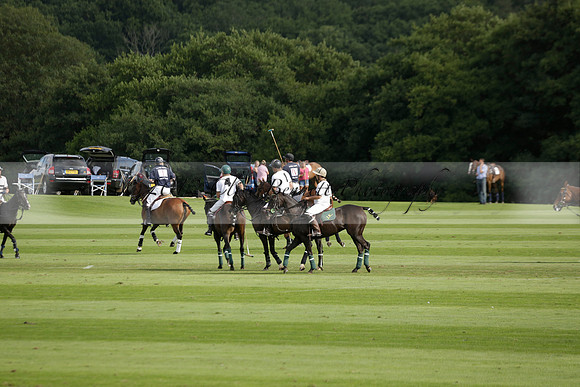 Pandas (white) v Home Farm (navy) in a Park House West Sussex Cup Polo match on Brooksfield at Cowdray Park Polo Club on Friday 30 August 2013. 2013.08.30 www.polopictures.co.uk