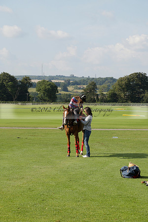 Pluma Negra (white) v Shoreline (black) in the Brecknock Cup Subsidiary final polo match played on Sunday 25 August 2013 at Cowdray Park Polo Club on Ambersham 1. 2013.10.12 www.polopictures.co.uk