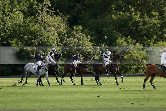 Pandas (white) v Home Farm (navy) in a Park House West Sussex Cup Polo match on Brooksfield at Cowdray Park Polo Club on Friday 30 August 2013. 2013.08.30 www.polopictures.co.uk