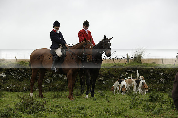 Devon & Somerset Staghounds meet at Larkbarrow Corner. North Devon. 2013.10.18 www.polopictures.co.uk