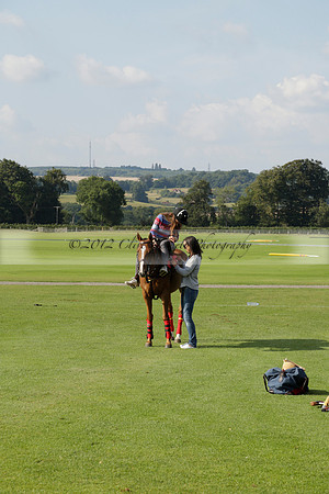 Pluma Negra (white) v Shoreline (black) in the Brecknock Cup Subsidiary final polo match played on Sunday 25 August 2013 at Cowdray Park Polo Club on Ambersham 1. 2013.10.12 www.polopictures.co.uk