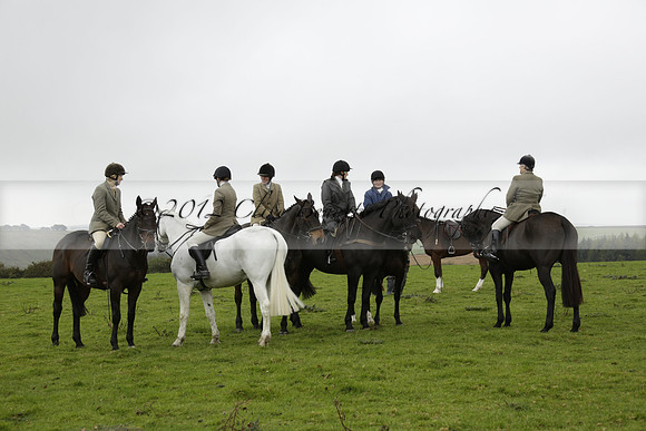 Devon & Somerset Staghounds meet at Larkbarrow Corner. North Devon. 2013.10.18 www.polopictures.co.uk
