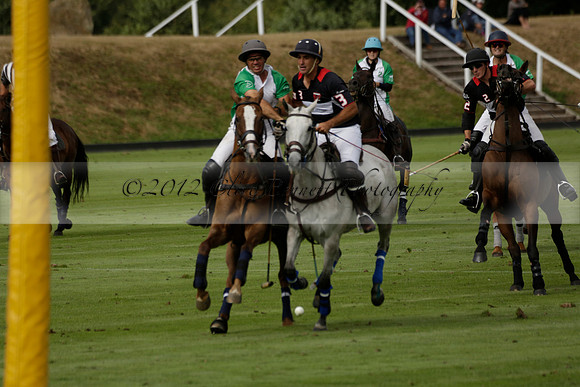 Jaeger Le Coultre (black)  v Wairakei Pastoral (white) in a Jaeger Le Coultre Holden White Cup polo match played on 29 July 2013 at Cowdray Park Polo Club on Brooksfieldwww.polopictures.co.uk