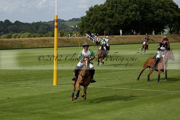 Jaeger Le Coultre (black)  v Wairakei Pastoral (white) in a Jaeger Le Coultre Holden White Cup polo match played on 29 July 2013 at Cowdray Park Polo Club on Brooksfieldwww.polopictures.co.uk