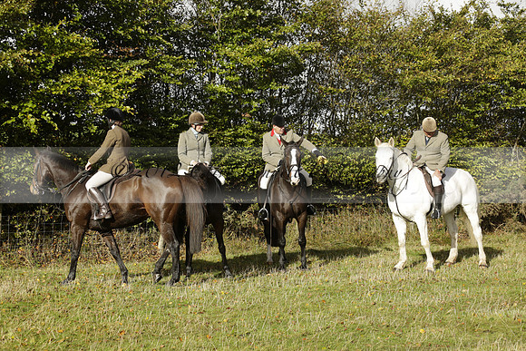 Devon & Somerset StagHounds meet at Five Cross Ways on Thursday 17 October 2013. 2013.10.17 www.polopictures.co.uk