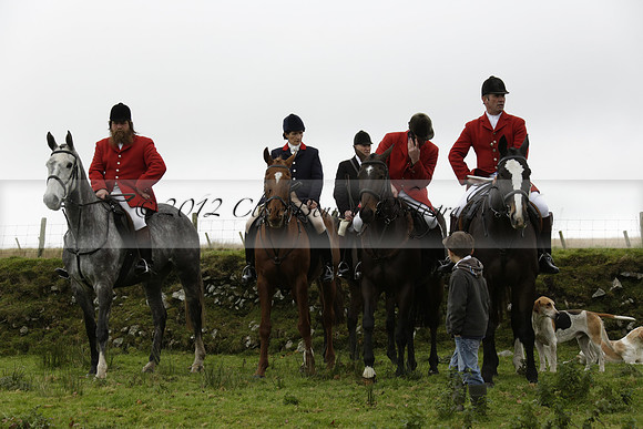 Devon & Somerset Staghounds meet at Larkbarrow Corner. North Devon. 2013.10.18 www.polopictures.co.uk