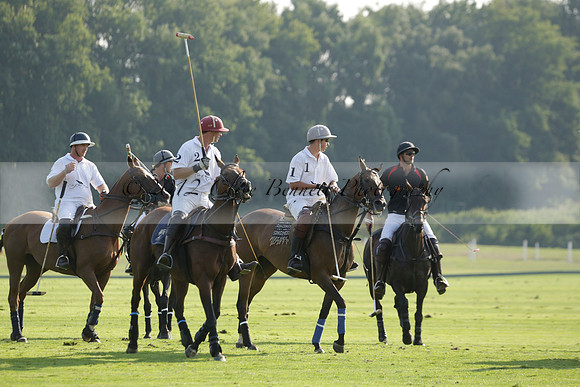 Pluma Negra (white) v Shoreline (black) in the Brecknock Cup Subsidiary final polo match played on Sunday 25 August 2013 at Cowdray Park Polo Club on Ambersham 1. 2013.10.12 www.polopictures.co.uk