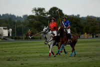 Ghost Chilli (blue) v Team Tonic (red) in a Lodsworth Cup Polo match on Ambersham 3 at Cowdray Park Polo Club on Friday 30 August 2013. 2013.08.30 www.polopictures.co.uk