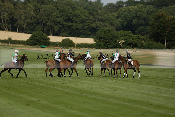 Jaeger Le Coultre (black)  v Wairakei Pastoral (white) in a Jaeger Le Coultre Holden White Cup polo match played on 29 July 2013 at Cowdray Park Polo Club on Brooksfieldwww.polopictures.co.uk