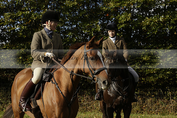 Devon & Somerset StagHounds meet at Five Cross Ways on Thursday 17 October 2013. 2013.10.17 www.polopictures.co.uk