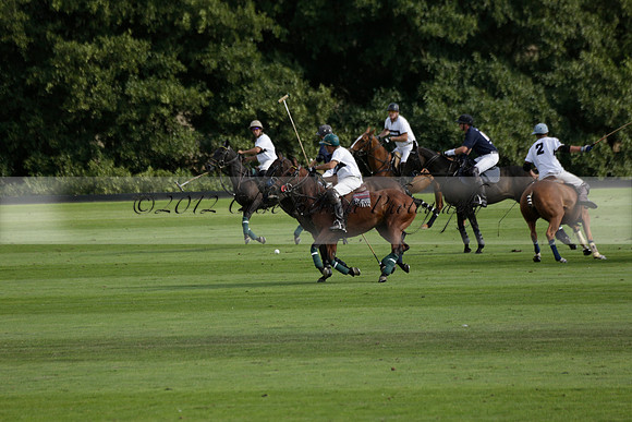 Pandas (white) v Home Farm (navy) in a Park House West Sussex Cup Polo match on Brooksfield at Cowdray Park Polo Club on Friday 30 August 2013. 2013.08.30 www.polopictures.co.uk