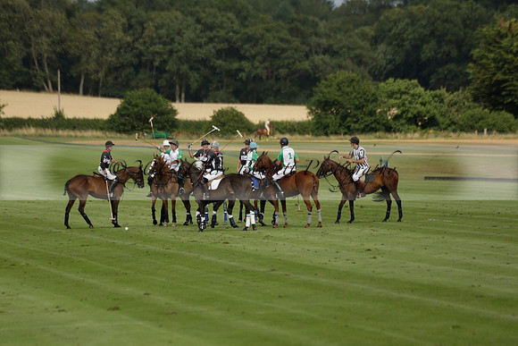 Jaeger Le Coultre (black)  v Wairakei Pastoral (white) in a Jaeger Le Coultre Holden White Cup polo match played on 29 July 2013 at Cowdray Park Polo Club on Brooksfieldwww.polopictures.co.uk