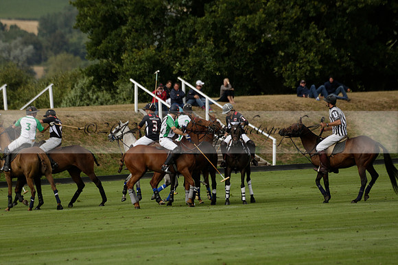 Jaeger Le Coultre (black)  v Wairakei Pastoral (white) in a Jaeger Le Coultre Holden White Cup polo match played on 29 July 2013 at Cowdray Park Polo Club on Brooksfieldwww.polopictures.co.uk