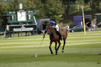 Combe Place (blue) v Silver Fox (white) in a Park House West Sussex Cup Polo match on Ambersham 1 at Cowdray Park Polo Club on Friday 30 August 2013. 2013.08.30 www.polopictures.co.uk