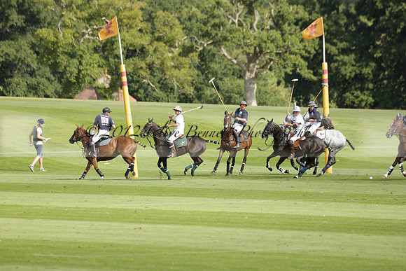 Pandas (white) v Home Farm (navy) in a Park House West Sussex Cup Polo match on Brooksfield at Cowdray Park Polo Club on Friday 30 August 2013. 2013.08.30 www.polopictures.co.uk