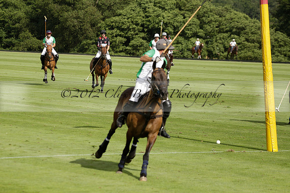 Jaeger Le Coultre (black)  v Wairakei Pastoral (white) in a Jaeger Le Coultre Holden White Cup polo match played on 29 July 2013 at Cowdray Park Polo Club on Brooksfieldwww.polopictures.co.uk