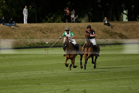 Jaeger Le Coultre (black)  v Wairakei Pastoral (white) in a Jaeger Le Coultre Holden White Cup polo match played on 29 July 2013 at Cowdray Park Polo Club on Brooksfieldwww.polopictures.co.uk