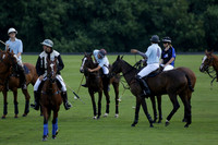 Ghost Chilli (blue) v Somerton (pale blue) in a Lodsworth 4 Goal polo match played on Sunday 25 August 2013 at Cowdray Park Polo Club on Brooksfield. 2013.10.12 www.polopictures.co.uk