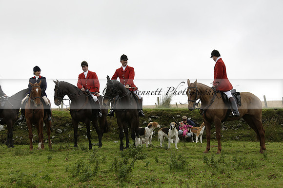Devon & Somerset Staghounds meet at Larkbarrow Corner. North Devon. 2013.10.18 www.polopictures.co.uk