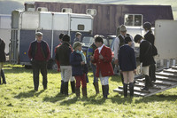 Devon & Somerset StagHounds meet at Horsen Drive on Tuesday 15 October 2013. 2013.10.15 www.polopictures.co.uk